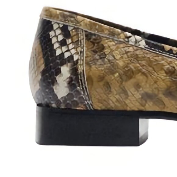 NEW Zara Animal Print 100% Leather Snakeskin Loafers, Size EU 37 - Picture 12 of 16